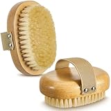 Suclain 2 Pcs Soft Dog Brush Boar Bristle Pet Brush for Short Haired Puppy and Cats with Band, Reduce Shedding, Dog Reduces Stress and Easy to Hold on Your Wrist, Ideal Grooming Supplies