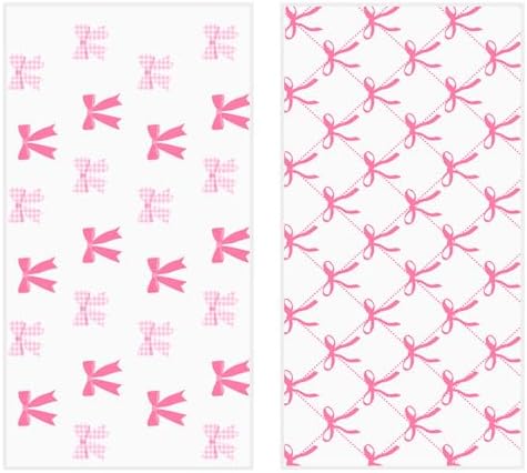Cotton Bath Towel in Bow Print- PINK BONNET main image 0