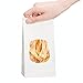 GSSUSA Bakery Bags Paper Treat Bags Resealable Kraft Paper Bags Cookie Popcorn Bags with Windows, 3.54x2.36x6.7, Pack of 50 (White)