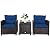 3 PCS Patio Furniture Set, OneSize, Navy