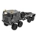 HOBBYPLUS Helidirect 1/18 RC Crawler CR18P Terranaut 8x8 RC Truck Remote Control Car w Full-Lock 8WD RTR Active All-Wheel Steering, 2-Speed Transmission, Recovery Winch, LED Lights (Gray)