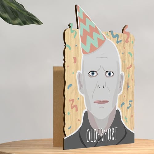 Lieblings Muggel Holzkarte - Oldermort Geburtstagskarte mit Umschlag | oldermort karte, Muggle, Lustige Geburtstagskarte, Zauberin, Zauberer, Witzige Geschenkidee für Fantasy-Liebhaber, Magie Geschenk
