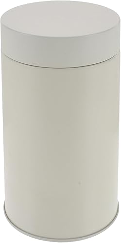 Miniatura 10 de Hemoton Recipiente de té de hojalata negro con tapas dobles, 4.72 x 2.95 pulgadas, almacenamiento hermético para té suelto, granos de café, dulces y