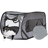 Downtown Pet Supply Foldable Travel Kennel Cat Tent Enclosure for Pets with Carry Case, Perfect as...