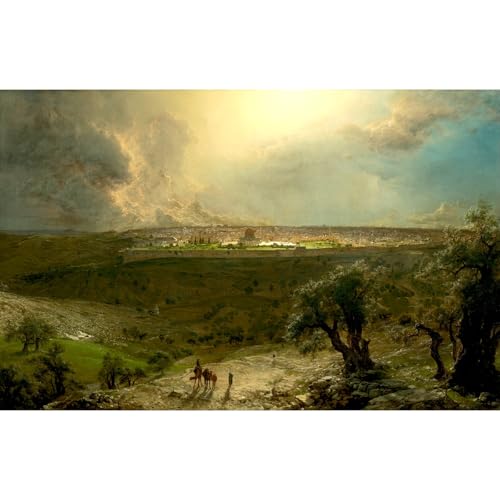 Toile Église de Jérusalem au Mont des Oliviers pour décorer un salon ou un grand bureau