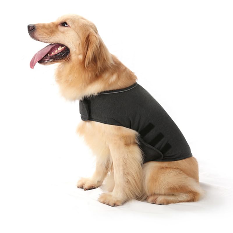 Cappotto Anti-Ansia per Cani, Giacca per Ansia per Cani,Leggero e avvolgente per Animali Ansiosi, per Mantenere Calmante il Comfort (Grigio, M)