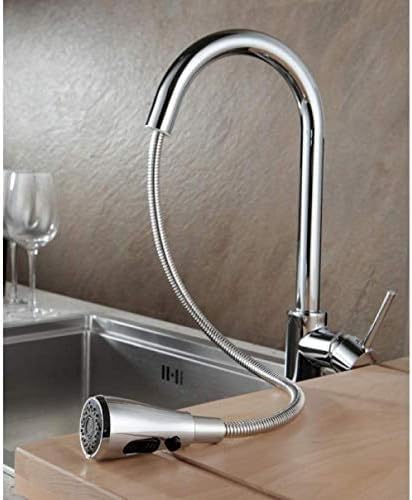Mitigeur de cuisine extensible finition chrome argenté design contemporain - 5