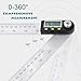 Delgada 20 inch/500mm Digital Protractor Stainless Steel Digital Display Angle Ruler Digital Angle Measuring Finder Tool for Woodworking