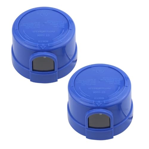J.LUMI Twist-Lock Photocell Sensor, LED-Compatible Dusk to Dawn Light Control, 120–277V NEMA Twist Lock, UL Listed for Outdoor Barn, Street, and Parking Lot Lights, Blue (Pack of 2)