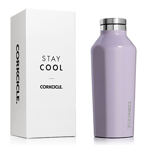 Corkcicle Canteen Classic Collection-Water Bottle & Thermos-Triple Insulated Shatterproof Stainless Steel, 9 oz, Gloss Peri