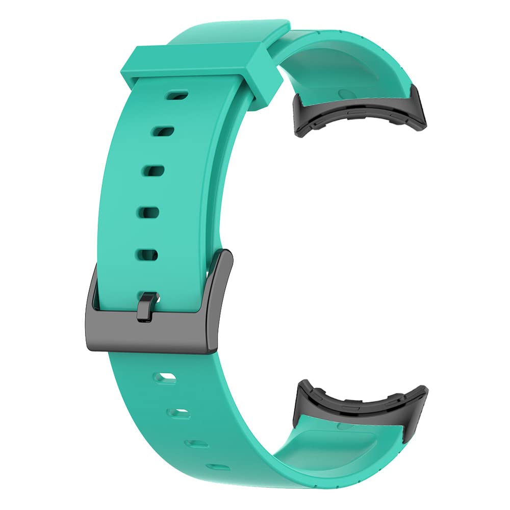 Lamshaw Compatible for Google Pixel Watch Band, Silicone Replacement Soft Band Wristbands Straps with Stainless Steel Buckle for Google Pixel Watch (Green)