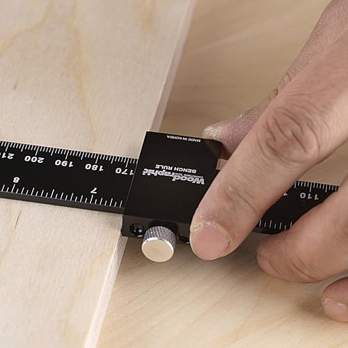 Woodraphic 12" Pocket Ruler – Long CNC Machined Marking Ruler for Woodworking, Cabinetry, and Joinery