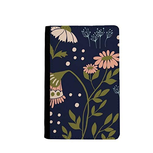 Étui portefeuille passeport fleurs sauvages rose pour ranger vos papiers
