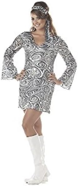 Women's Sexy Disco Diva Dress Costume