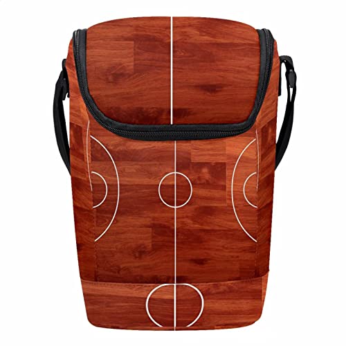 Bolsa de almuerzo de baloncesto con cremallera térmica para oficina y escuela 2