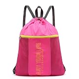 Mairle Light Weight Yoga Gym Sack Drawstring Bag Sports Backpack Outdoor Daypack for Men & Women, Pi