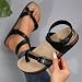 Mesing Sandalias Chanclas Mujer Verano Plana de Corcho Mules con Hebilla Correa de Tobillo Sandalias de Pala Cómodo Piel de Ante Pantuflas XZH12-Black1-EU40 Imagen de Mesing Sandalias Chanclas Mujer Verano Plana de Corcho Mules con Hebilla Correa de Tobillo Sandalias de Pala Cómodo Piel de Ante Pantuflas XZH12-Black1-EU40