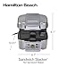 Hamilton Beach Sandwich Stacker Customizable Hot Sandwich Maker, 24 Sq. In. Non-Stick PFAS-Free Cooking Surfaces, Built-In Timer, Compact, Dishwasher-Safe, Perfect White Elephant Gifts, Silver (25471)