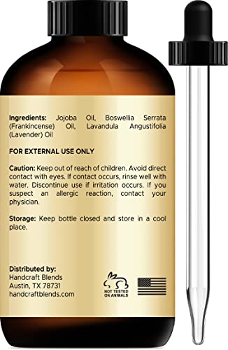 Handcraft Blends Jojoba Oil With Frankincense Oil And Lavender Oil In Glass Bottle With Dropper thumb #2