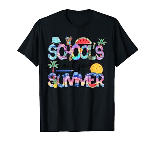 Maestro de vacaciones de verano diciendo camisa escuela fuera para el verano Camiseta
