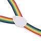 Hosen Anziehhilfe, Anziehhilfe Hosen Tragehilfen Gürtel Hosenhilfe Helfer Polyester Legierung Verstellbare Länge Anziehhilfen Hosen Tragewerkzeuge für Behinderte ältere(Regenbogenstreifen)