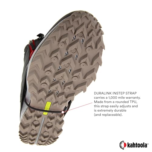 Kahtoola INSTAgaiter Mid Gaiters for Hiking, Trail Running, Mountaineering, Hunting, Rocky Terrain, Mud, Snow & Ice - Basalt - Large|X-Large