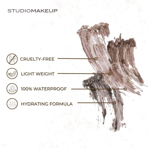 Studiomakeup High Define Brow Tint Dark – Eye Brow Tint Dark Brown Formulated To Hydrate And Cover Grey Hair - Natural Brow Tint Pigment Fills Gaps - Smudge Proof & Waterproof Eyebrow Tint Gel #TOP1