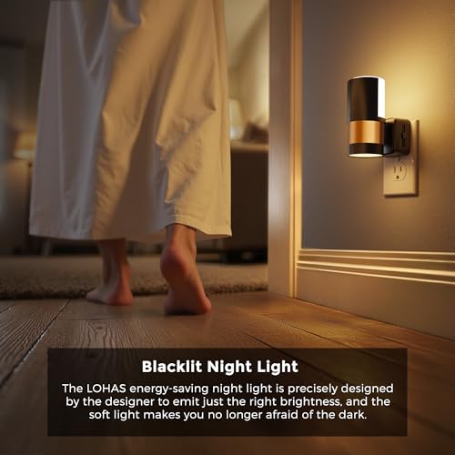 Image of L LOHAS LED Night Lights Plug into Wall with Dusk to Dawn Sensor, Dimmable Night Light with 0-100lm Stepless Dimming, Rotating Plug in Night Light, 3000K Soft White, 2 Pack
