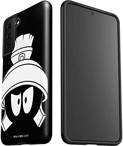 Skinit Pro Phone Case Compatible with Galaxy S21 FE - Officially Licensed Looney Tunes Marvin The Martian Black and White Design