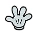 Mickey Mouse Glove Hand Applique Disney Sewing Project Accessory Iron On Patch
