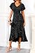 Pinup Fashion Women Formal Dress Black Cocktail Sequin Evening Party Wedding Guest Glitter Flutter Sleeve High Low Elegant Long Dress