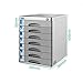 Produktbild Aktenschränke, Zeitungsregale Schublade Sorter, Tabletop Office Desktop Schubladenschrank 3/4/5/7 Ebenen Abschließbare Aluminiumlegierung Daten Zeitung Racks (Größe: 7-Layer) Home Office Möbel WKY