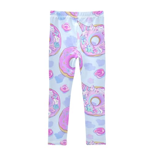 Unicorn Girls' Leggings Toddler Doodles Donut Kids Yoga Pants Dance Active Tights 4T2