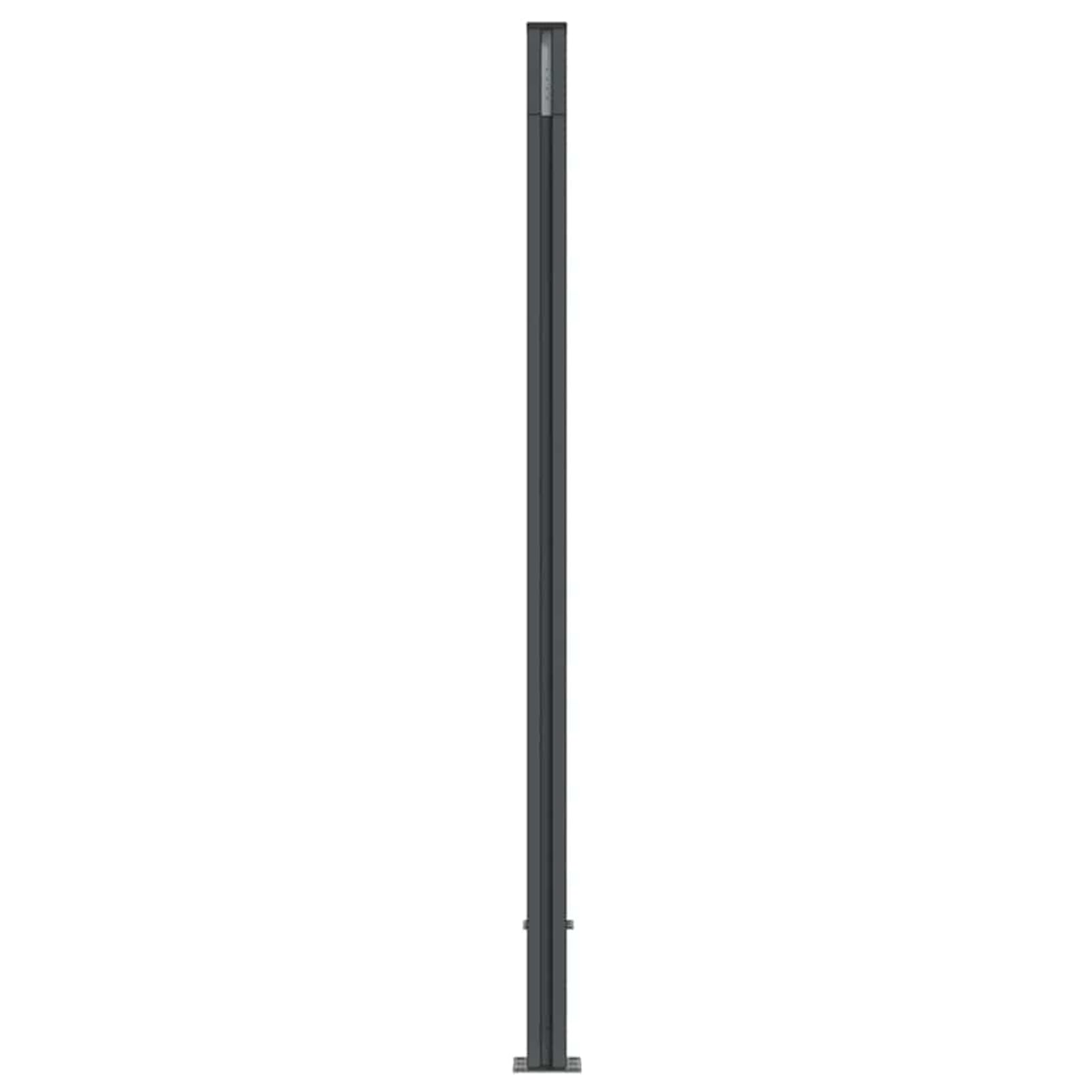 Zaunelement Grau, WPC Sichtschutzzaun 173x186 cm, Holz-Kunststoff-Verbundwerkstoff, Aluminium for Gartenzaun, Sichtschutz