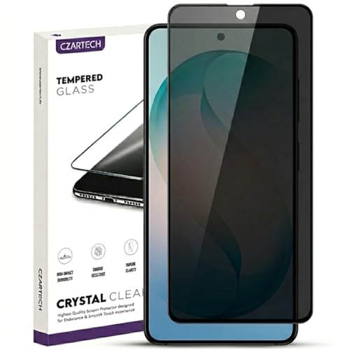 Image of Czartech Privacy Screen Protector for Samsung Galaxy S25 / S24 5G, True 25 Anti-Spy Tempered Glass Film, Fingerprint ID Compatible, 1-Pack