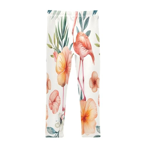 Toddler Girls Leggings Printed Yoga Pants Leggings Colorful Watercolor Flamingos for Kids2