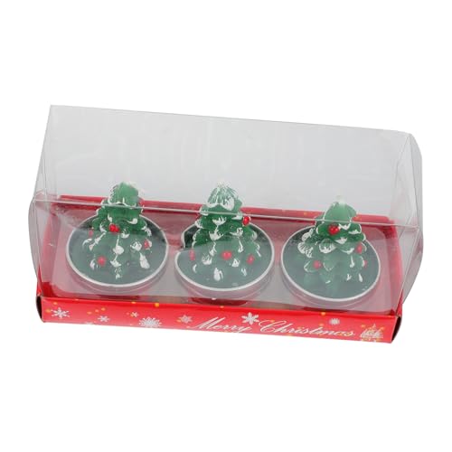 FUNOMOCYA Paraffin Christmas Candles Tree Design Holiday Decor Decorative Props for Hotel Wedding Birthday