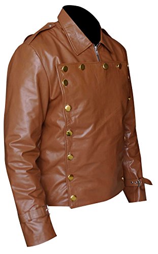 Billy Campbell Tan THE ROCKETEER Stylish WW2 Flight Stunt Pilot Genuine Cowhide Leather Jacket3