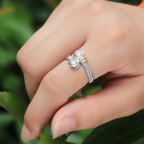 Stylish Style Rings Female Engagement Accessories Statement Jewelry with Bright Round Cubic Zirconia4