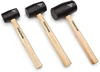 TEKTON 30508 Wood Handle Rubber Mallet Set, 3-Piece
