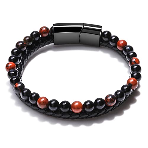 Bracelets Homme Bijoux Perles volcaniques et pierres naturelles GXNRHG