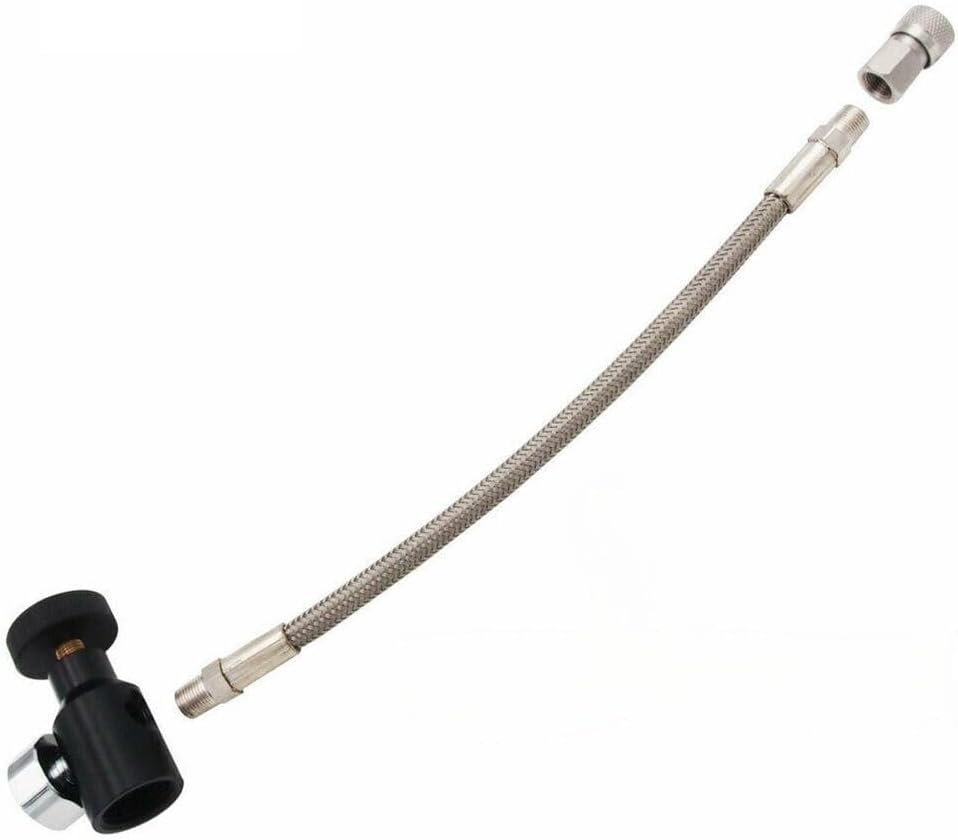 Paintball PCP Fill Adapter Fill Station W/10'' Hose Fit for High Pressure AIR Or CO2