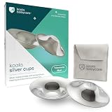 Koala Babycare - Pezoneras en Plata Trilaminada sin níquel para la prevención y el tratamiento de las fisuras o grietas en el seno durante la lactancia. Dispositivo médico clase 1 Koala Silver Cup