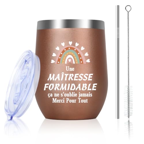 Cadeau Maitresse D'École Fin D'année Scolaire Tasse à Café 355ml Merci