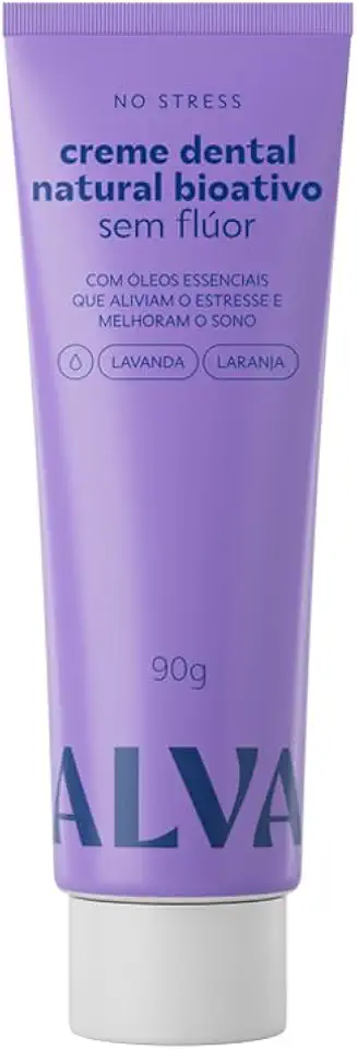Alva Personal Care Pasta De Dentes Natural Com Bioativo No Stress - Laranja E Lavanda 90 G