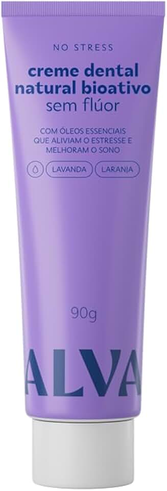 Alva Personal Care Pasta De Dentes Natural Com Bioativo No Stress - Laranja E Lavanda 90 G