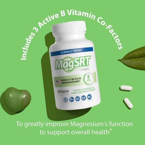 Jigsaw Health MAG SRT Magnesium Supplement Mag SRT, 60 Count