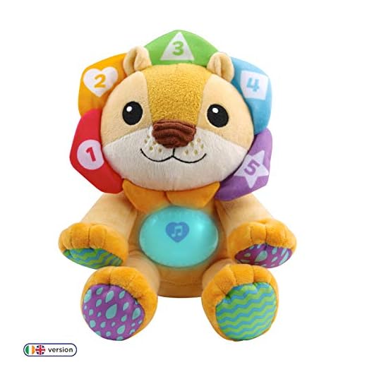 LeapFrog Lullaby Lights Lion, Baby Night Light Projector, Baby Born Plush Toy, Soft Cuddly Toy with Lights and Music, Soothing Baby Musical Toy for Boys and Girls Aged 6 Months+