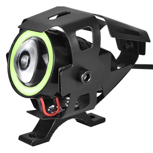 Projecteur 1200 Lm vert feux de travail pour moto avec faisceau lumineux ultra precis