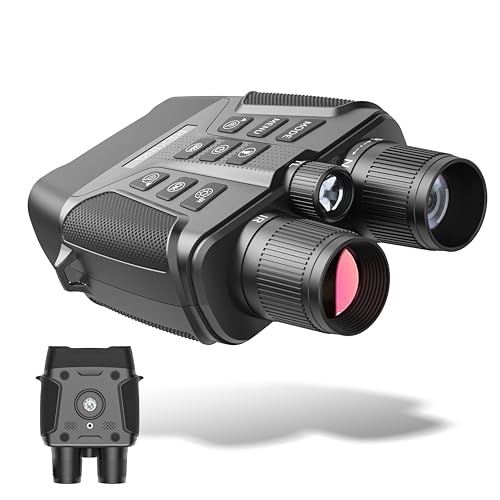 RexingUSA B1 Compass Night Vision Binoculars – 4K Ultra HD, Integrated Compass, Flashlight, Weather Resistant, IR Night Vision, 5X Digital Zoom, Video Recording, and Photos